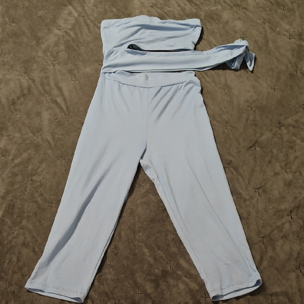 NWT Fashion Nova Sky Blue Jumpsuit